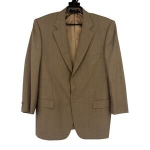 Barneys New York Made Italy Crosshatch Check Mens Blazer 46R Old Money Wool 90s